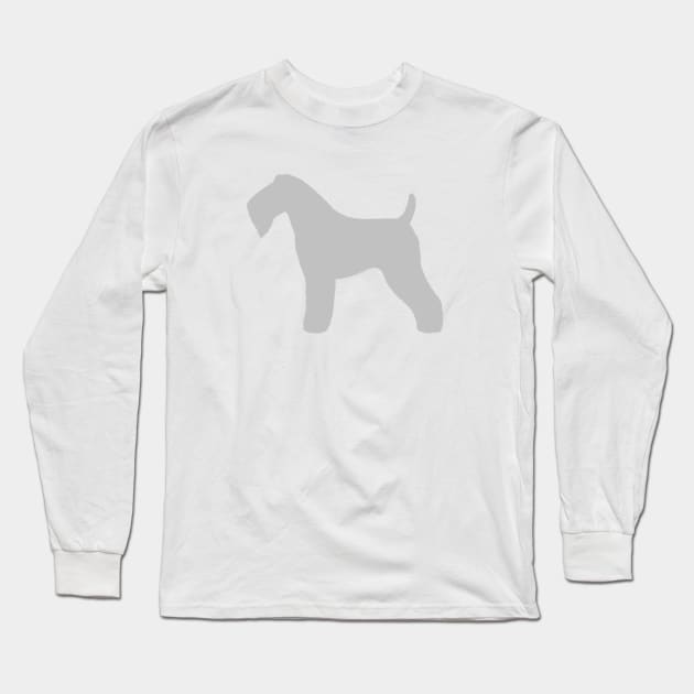 Kerry Blue Terrier Silhouette Long Sleeve T-Shirt by Coffee Squirrel